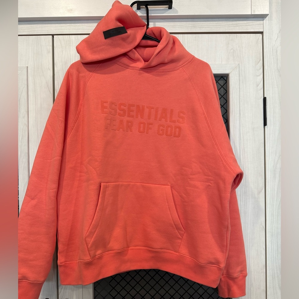 Essentials Fear Of God Coral Medium Hoodie NWOT